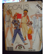 McCall&#39;s 2479 Girl&#39;s Shirt, Top, Pants &amp; Shorts Pattern - Size L (12-14) - £7.55 GBP