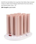 Calista 12 Long Ion Hot Rollers Travel Case Fast Heating Curl Wave Volum... - $62.02 CAD