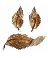 Sarah Coventry Pin &amp; Clip Earrings VTG 1961 Rhinestone Fashion Leaf Coll... - €25,74 EUR