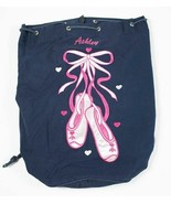 LILLIAN VERNON GIRLS BALLET SHOULDER SCHOOL DANCE BAG TOTE PINK SLIPPERS... - $9.89