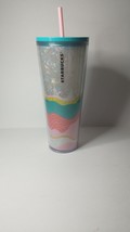 Starbucks 2020 Spring Iridescent Tumbler Limited Edition Coral Topo - $15.83