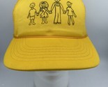 Vtg Trucker Hat 90&#39;s Kidsville Park Yellow Kids Family Snapback Rope Texas - £8.71 GBP