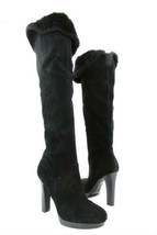 INC Women Dressy Fur Boots Stylish Winter Fashion Faux Terylene Black 9M - £63.49 GBP