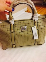 Piju Perforated Designer Teacher Work Travel Handbag / Satchel Pale Bron... - £47.62 GBP