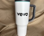 VEVO Owala 40oz Stainless Steel Tumbler w Handle &amp; Straw White Gray NEW ... - $49.99