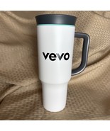 VEVO Owala 40oz Stainless Steel Tumbler w Handle & Straw White Gray NEW SEALED - $49.99