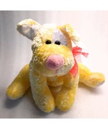 NEW Walmart yellow puppy dog plush Valentine&#39;s Day pink heart bow stuffe... - $12.00