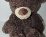 Gund Fuzzy brown floppy teddy bear plush tan snout  320115 shaggy fur ta... - $8.90