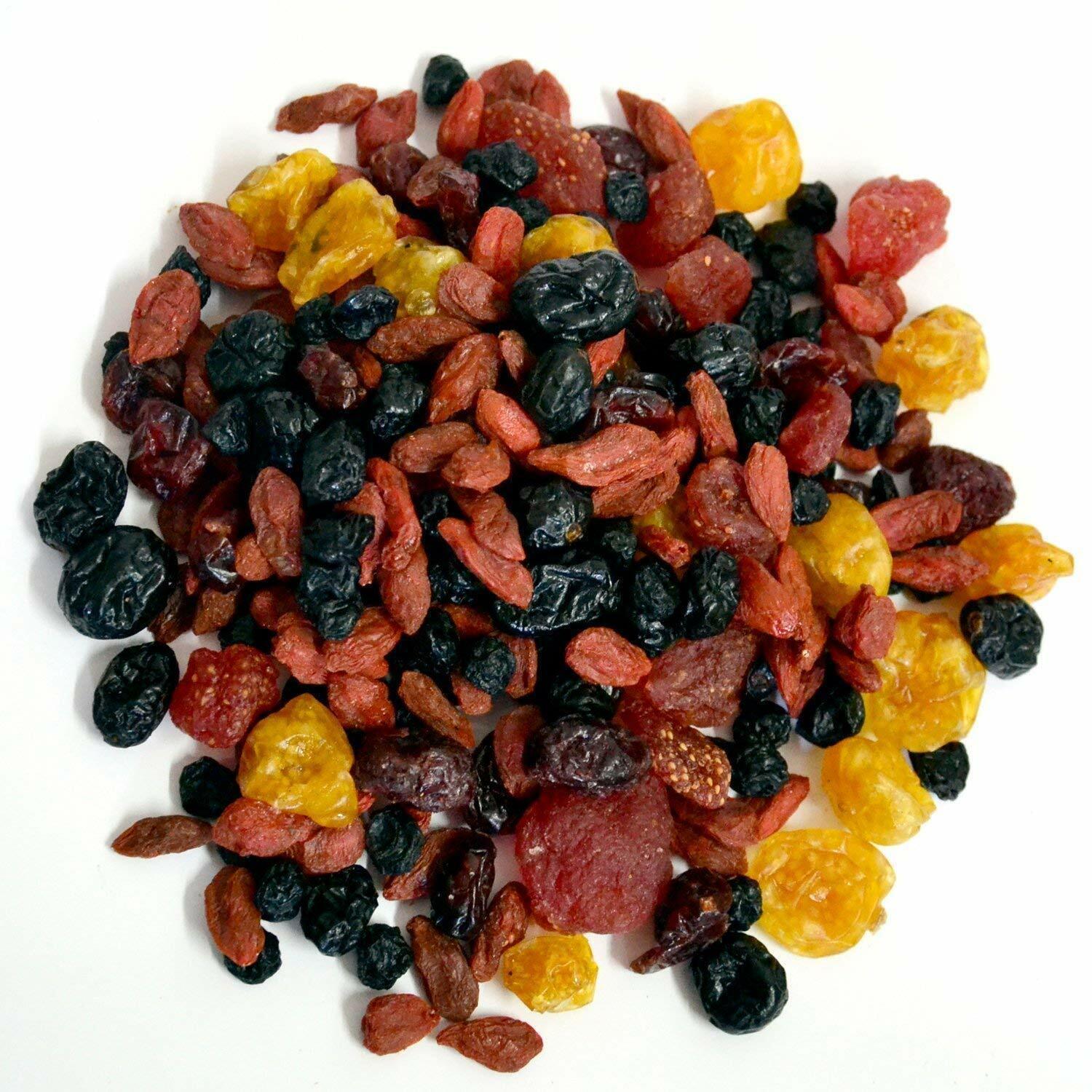 Primary image for Fresh Dried Blueberry, Cranberry, Strawberry, Cherry, Gojiberry Mix (50Gm each)