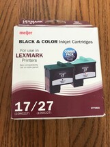 2-PK Black/Color Ink Cartridge Set for Lexmark 17/27 Printer Ships N 24h - $22.65