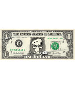 SNOOPY on a REAL Dollar Bill Cash Money Collectible Memorabilia Celebrit... - £7.07 GBP