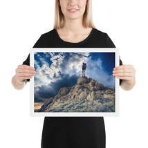 An item in the Art category: Top of the Mountain Climbing Framed Poster