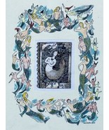 Vintage Caroline Dunn Mermaid Art Print Fantasy Whimsical Mythology Fair... - £36.06 GBP