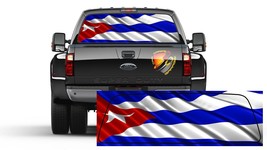 Cuban Flag Bandera Cubana Rear Window Perforated  Graphic Decal Sticker ... - £40.40 GBP
