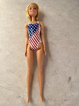 Barbie Doll in USA Flag Swimsuit Beach Doll Water Play New in Box - Brand New - £10.94 GBP