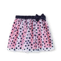 Walmart Brand Toddler Girls Print Foil Tulle Tutu Skirt Size 5T Stars &amp; Stripes - £7.41 GBP