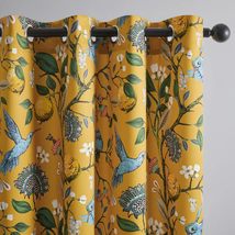 Topfinel Mustard Yellow Vintage Curtains &amp; Drapes 84 Inches Long, Gromme... - £25.16 GBP