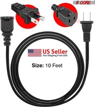 5 Core Premium Extension Cord AC 2 Prong Power Cord Cable 10 foot  - $11.50