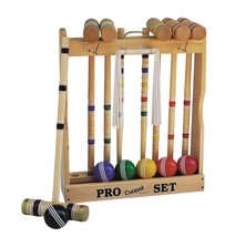Croquet Set &amp; Caddy 6 Player 32&quot; Maple &amp; Brass Amish Handmade Usa - £366.48 GBP+