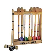 CROQUET SET &amp; CADDY 6 Player 32&quot; Maple &amp; Brass Amish Handmade USA - £328.04 GBP+