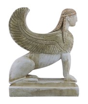 Sphinx of Naxos Woman Lion Greek Mythology Statue Sculpture Casting Stone - £217.04 GBP