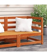 vidaXL Garden Sofa Wax brown Solid pine wood Single seat module Modular - $325.55 CAD