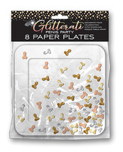 Glitterati Penis Party Plates - Pack Of 8 - £10.92 GBP