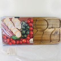 The Grazing Board Charcuterie Acacia Wood Divided Board Food Tray NEW - £14.79 GBP