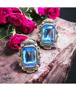 Premier Designs &quot;Legacy&quot; Silver/Blue Toned Clip/Post Earrings - $27.34 CAD