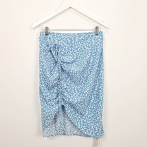 Cider Midi Skirt Ditsy Floral Drawstring Blue - Size M - NEW - $10.05