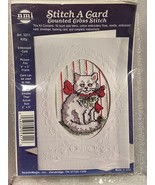 NMI Stitch A Card Counted Cross Stitch Card &amp; Envelope &quot;Kitty&quot;  *NEW/OPE... - $190.17 MXN
