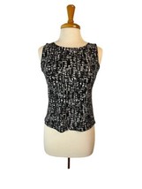 MSK Women’s Black &amp; White Patterned Tank Top Size Small - £7.78 GBP