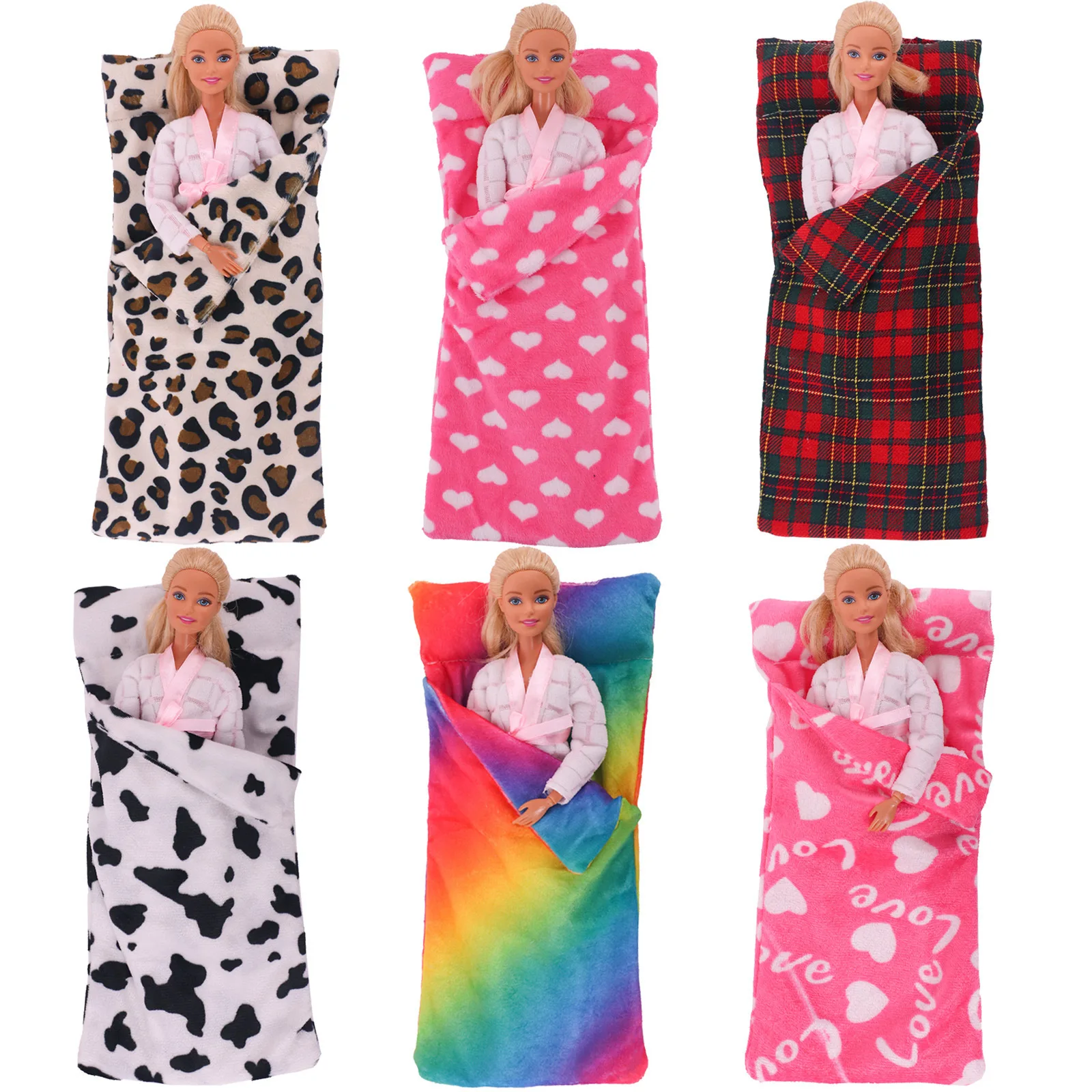 Sporting 1PC Doll Clothes Sleeping Bag Cute Plush Pajamas Doll Accessories Fit f - £18.54 GBP