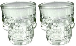Glass Crystal Clear Gothic 3D SKULL HEAD SHOT GLASSES Pirate Tiki Bar-2p... - €8,57 EUR