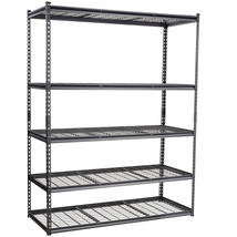VEVOR Storage Shelving Unit, 5 Tier 2000 lbs, 60" L x 24" W x 78" H, Black - $129.90