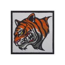 Angry Tiger Head Embroidery Patch Iron On. Size: 3.5 X 3.5 inches. - £5.93 GBP