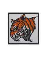 Angry Tiger Head Embroidery Patch Iron On. Size: 3.5 X 3.5 inches. - £5.95 GBP