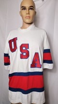 Vintage Team USA Nutmeg Mills Single Stitch Shirt Miracle on Ice Hockey ... - £40.54 GBP
