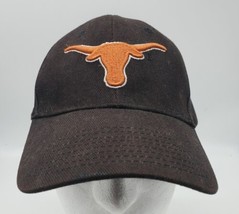 Mens University of Texas Longhorns Baseball Cap Black Orange Logo College Hat  - £11.81 GBP