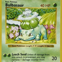 1999 Pokemon Shadowless Bulbasaur Card Length 15 lbs Error Base Set 44/102 NM - £159.83 GBP