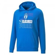NWT men’s S/small Puma Italia/Italy FIGC pullover hoodie 767126-03 ultra blue - £37.26 GBP