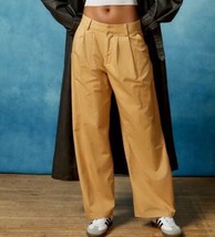 BDG Grandpa Twill Mid-Rise Baggy Pant Khaki Tan Urban Outfitters Size 4 Wide Leg - £37.36 GBP