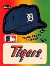 1983 Fleer Sticker Team Hats &amp; Logo Detroit Tigers ⚾ - £0.69 GBP