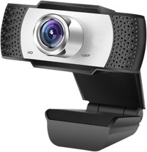 1080P HD Webcam with Microphone Adjustable Light Widescreen USB Computer Camera  - £27.10 GBP