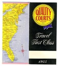 Quality Courts Motel Directory 1955 Travel First Class - $11.88