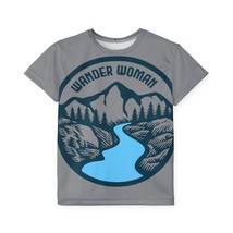 Kids&#39; Athletic Jersey: Wander Woman Mountain Badge All-Over-Print - $32.96