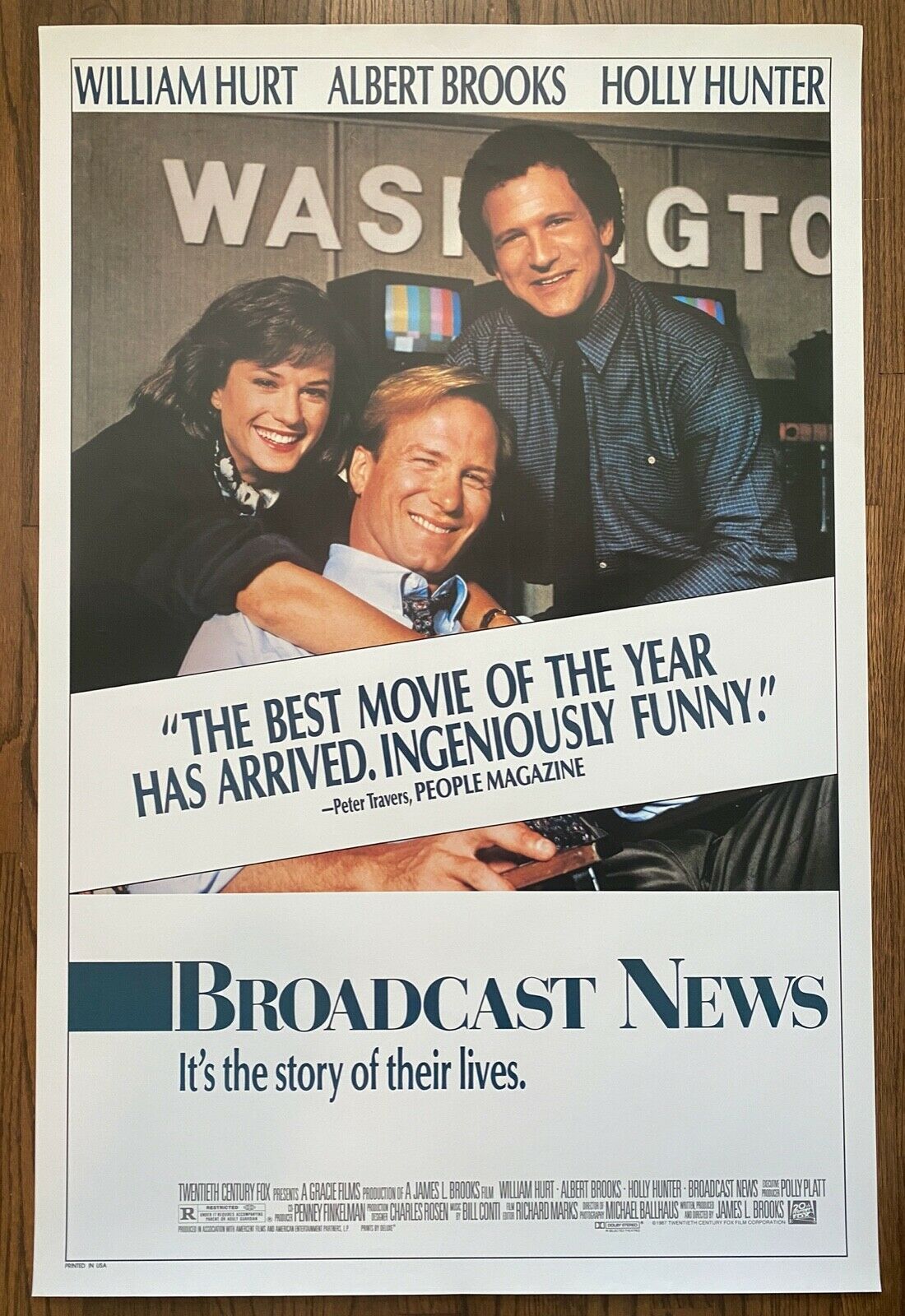 James L. Brooks&#39; BROADCAST NEWS (1987) William Hurt, Albert Brooks, Holl... - $75.00