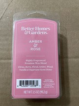 Better Homes And Gardens Premium Wax Cubes Melts Amber &amp; Rose 3.5oz Blen... - £8.45 GBP