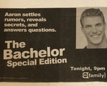 The Bachelor Special Edition Tv Guide Print Ad TPA5 - £4.74 GBP