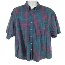 Pendleton Short Sleeve Button Up Shirt Size XL Men&#39;s Green Plaid - £17.74 GBP